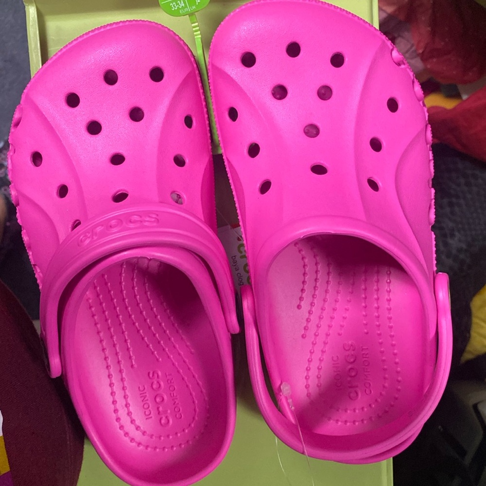 💕💕Crocs Kids Baya Clogs, Pink Size C 10 - Picture 4 of 8